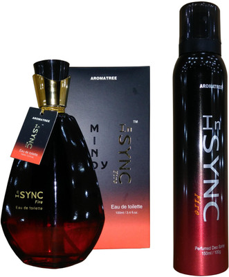 Aroma tree InSYNC Fire Perfume And Fire Deo Spray Set Combo Set(Set of 2)