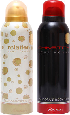 

Rasasi Chastity Men::Relation Women Combo Set(Set of 2)