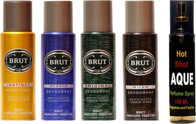 

Brut Set of brut deo and perfume of Fragrance and Fashion Combo Set(Set of 5)