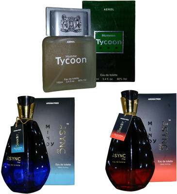 

Aroma tree Homme Tycoon Perfume With InSYNC Ice Perfume And Fire Perfume Set Combo Set(Set of 3)