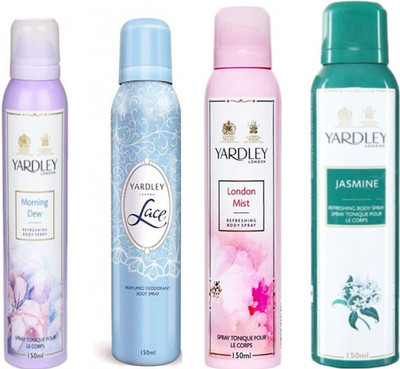

Yardley london Morning Dew Lace LondonMist Jasmine Deo Combo Set(Set of 4)