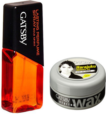 

Gatsby Lasting Perfume Spray Bold Spirit and Mat and Hard wax Combo Set(Set of 2)