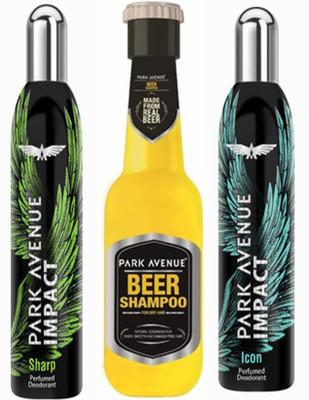 

Park avenue Sharp,Icon and Dry Beer Shampoo Combo Set(Set of 3)