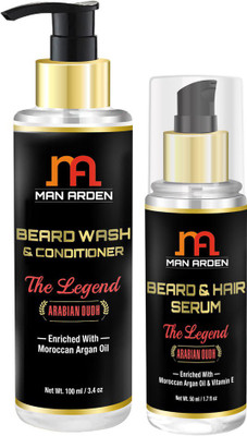 

Man arden Beard Wash (Shampoo) + Beard Serum (The Legend Kit) Combo Set