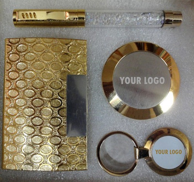 

Dharohar The Heritage All 24k Gold Plated – Crystal Pen, Visiting Card Holder, Circular Paper Weight and Key Chain – Combo Corporate Set-IV Combo Set(Set of 1)