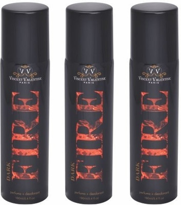 

Vincent valentine paris Set of Dark Fire, Dark Fire & Dark Fire Deodorants Combo Set(Set of 3)