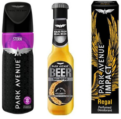 

Park avenue Storm,Regal,Anti Dandruff Beer Shampoo Combo Set(Set of 3)