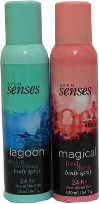 

Avon Senses Body Deo-Protection Lagoon & Magical Each 150 ml Combo Set(Set of 2)