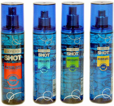 

Layer'r Absolute Body Mist - For Women(150 ml, Pack of 4)