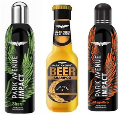 

Park avenue Sharp,Magnificco and Damage Beer Shampoo Combo Set(Set of 3)