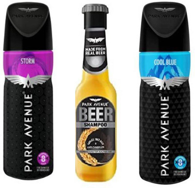 

Park avenue Storm, Cool blue,Anti Dandruff Beer Shampoo Combo Set(Set of 3)