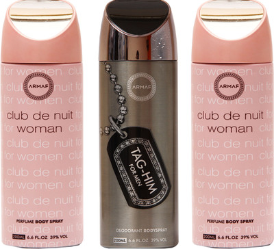 

Armaf Club De Nuit Pink, Tag Him Combo Set(Set of 3)
