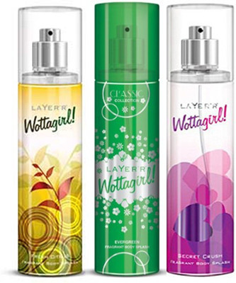 

Layer'r Wottagirl (Set Of 3) Evergreen,Citrus,Crush Deo Pack For Women Combo Set(Set of 3)