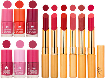 

Aroma Care Quick Dry Nail Polish and Rythm Lipstick Combo 1803201868(Set of 12)