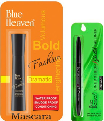 

Blue Heaven Fashion Mascara & Line Design Sketch Eyeliner(Set of 2)