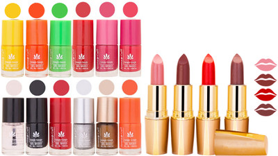 

Aroma Care Lot of 12-piece Surprise Nail Polish Set and Rythm Lipsticks Combo 151(Set of 16)