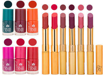

Aroma Care Famous Combo of Nail Polish with Rythm Long Lasting Lipstick Sets 183201850(Set of 12)