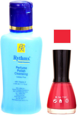 

Rythmx Barbie Pink Shades Nail Polish With Extra Strenth Polish remover 48056(Set of 2)