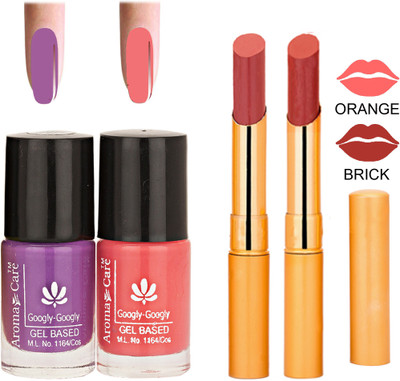 

Aroma Care Nail Polish RHYTHM Orange Lipstick Combo 110(Set of 4)