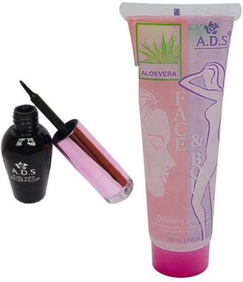 ADS 1612 Eyeliner, Aloe vera Cleansing Gel(Set of 2)