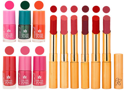 

Aroma Care Perfect Combo of Nail Polish and Rythm Lipstick Popular Shades in Wholesale Rate 2332017046(Set of 12)