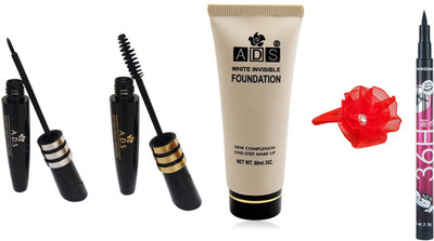

ADS Eyeliner, Mascara, Foundation, band and Sketch Pen Eye liner(Set of 5)