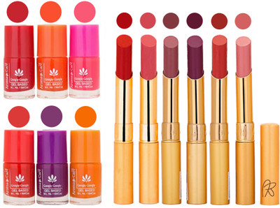 

Aroma Care Nail Polish Set and Rythm Lipstick Sets ( Modern Shades) 1803201777(Set of 12)