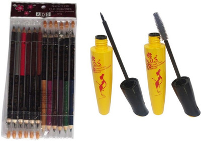 

ADS Eye And Lip Liner Pencil / Eyeliner / Mascara(Set of 3)