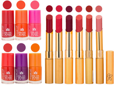 

Aroma Care Nail Polish Set and Rythm Lipstick Sets ( Modern Shades) 1803201729(Set of 12)