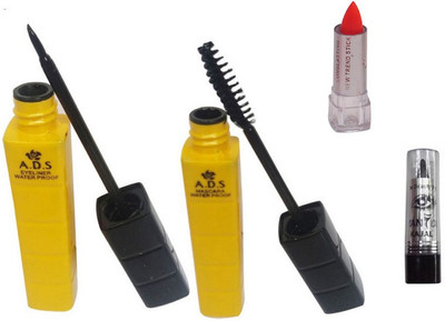 

ADS Eyeliner / Mascara / Mini Lipstick / Kajal(Set of 4)