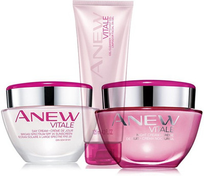 

Avon Anew Vitale Day Cream SPF 25 (30 gm) + Night Cream (30 gm) + Cleanser (125 gm)(Set of 3)