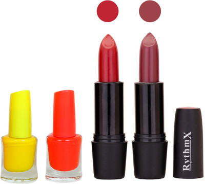 

Rythmx FB RYTH BLK LIPSTICKS AND NAIL POLISH IMPORTANT COMBO 043(Set of 4)