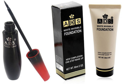 

ADS 1595 waterproof eyeliner / white invisible foundation(Set of 2)