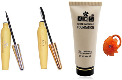 

ADS Waterproof Eyeliner / Mascara / White Invisible Foundation / Band(Set of 4)
