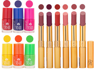 

Aroma Care Makeup Women Nail Polish and Exclusive Long Lasting Lipstick Set 164(Set of 12)