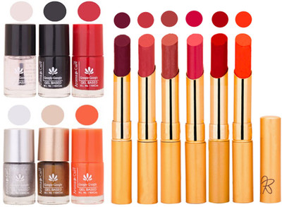 

Aroma Care 6 Nail Polish Set Rythm 6 Pcs Lipstick 6 Awesome Color for Fashion Women 2332017131(Set of 12)