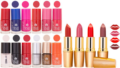 

Aroma Care All About Nail 12 Piece Color Nail Lacquer Combo Set + 4 Rythm Creamy Matte Lipstick Combo 74(Set of 16)