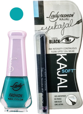 

Lady Fashion Nail Polish and Kajal Combo 2010201608(Set of 2)