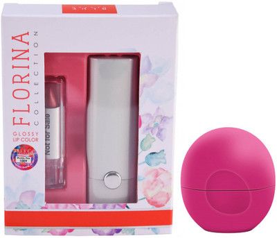 

Blue Heaven Florina Glossy Lipstick (Muddy Pink) & Lip Balm Bubble Gum (8 GM)(Set of 2)