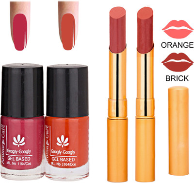 

Aroma Care Nail Polish RHYTHM Orange Lipstick Combo 103(Set of 4)