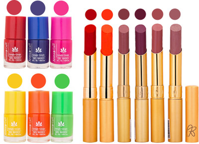 

Aroma Care Makeup Women Nail Polish and Exclusive Long Lasting Lipstick Set 158(Set of 12)