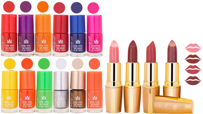

Aroma Care Lot of 12-piece Surprise Nail Polish Set and Rythm Lipsticks Combo 128(Set of 16)