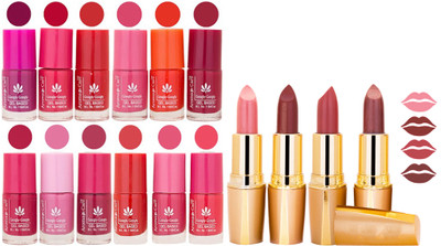 

Aroma Care Lot of 12-piece Surprise Nail Polish Set and Rythm Lipsticks Combo 123(Set of 16)