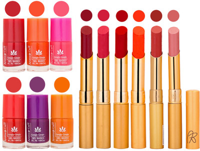 

Aroma Care Nail Polish Set and Rythm Lipstick Sets ( Modern Shades) 1803201738(Set of 12)
