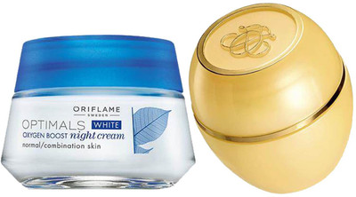 

Oriflame Sweden Optimals White Oxygen Boost Night Cream + Tender Care Protecting Balm with Organic Honey(Set of 2)