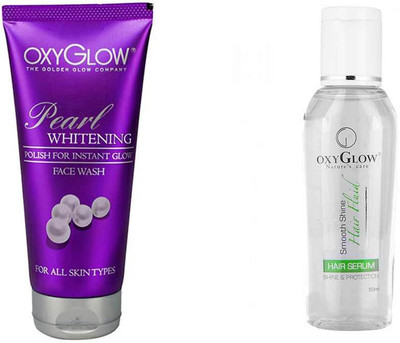 

Oxyglow Golden Glow Pearl Whitening Face Wash & Hair Serum 50g(Set of 2)