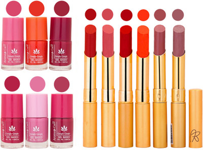 

Aroma Care Quick Dry Nail Polish and Rythm Lipstick Combo 1803201939(Set of 12)