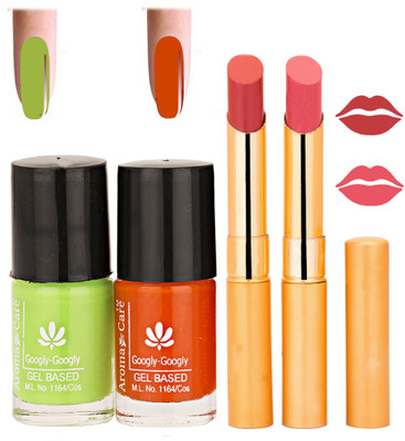 

Aroma Care Nail Polish RHYTHM Orange Lipstick Combo 012(Set of 4)