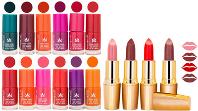 

Aroma Care Lot of 12-piece Surprise Nail Polish Set and Rythm Lipsticks Combo 134(Set of 16)