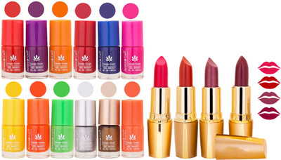 

Aroma Care All About Nail 12 Piece Color Nail Lacquer Combo Set + 4 Rythm Creamy Matte Lipstick Combo 14(Set of 16)